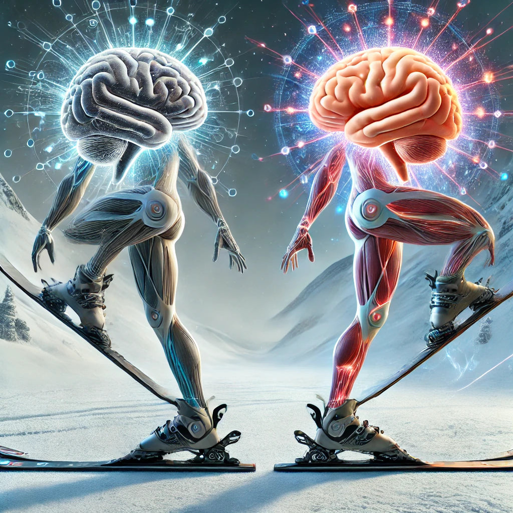 Asymmetrical insoles for skiers
